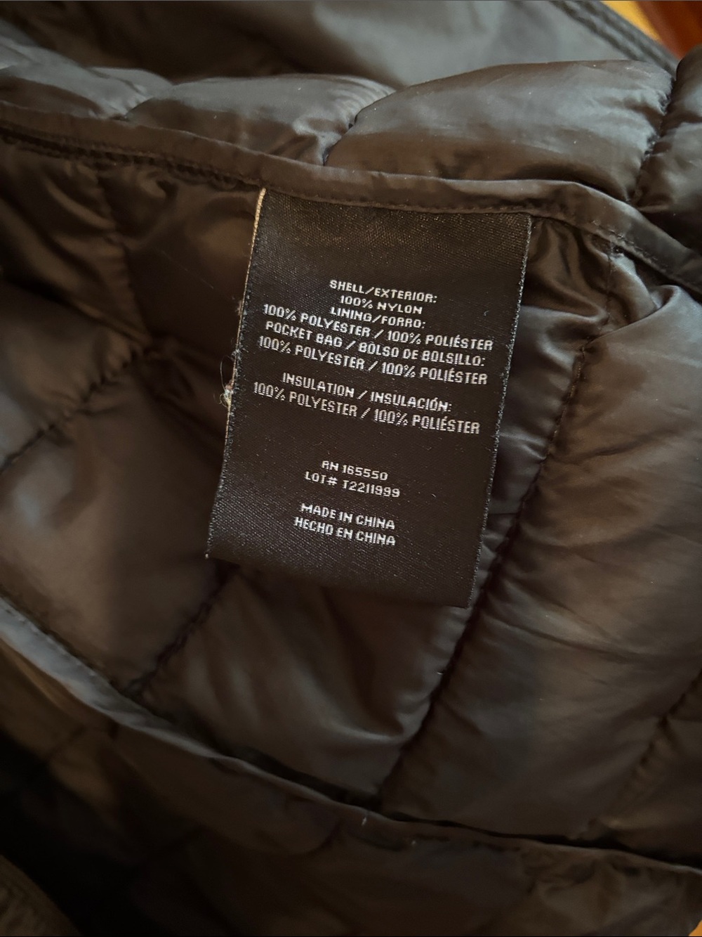 32 Degrees Black Long Quilted Hooded Puffer Coat - Picture 4 of 5
